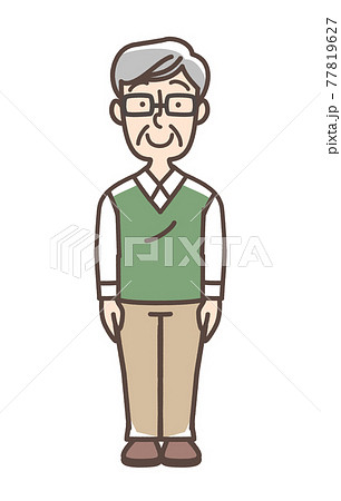 まっすぐ立つおじいさん 77819627