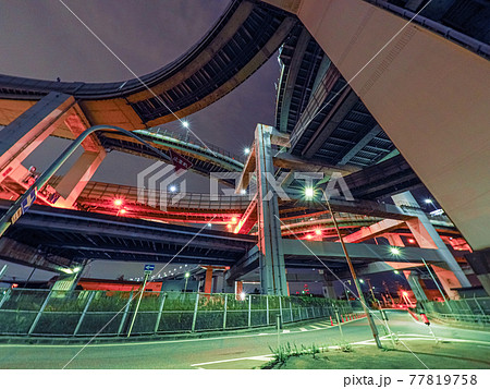 北港ジャンクション(高架下夜景) 北港ジャンクション(高架下夜景) 77819758