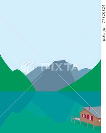 ブライエス湖　lago　di　braies　イタリア　italia 77820824