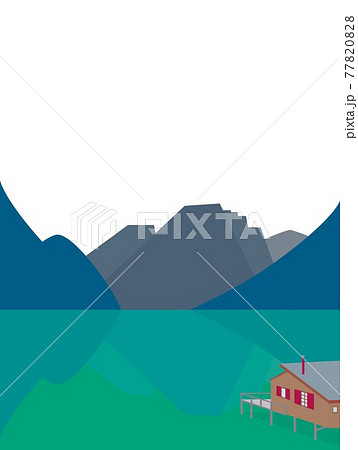 ブライエス湖　lago　di　braies　イタリア　italia 77820828