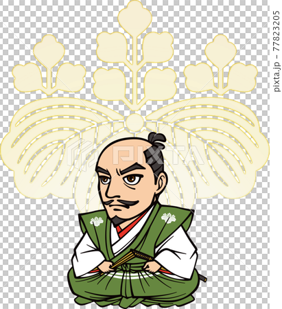 正装で座る織田信長【家紋】 正装で座る織田信長【家紋】 77823205