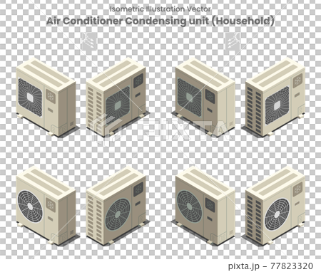 Isometric vector Aircon Condensing unit RA type2 77823320