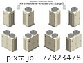 Isometric vector Large Air conditioner VRF Type1  77823478