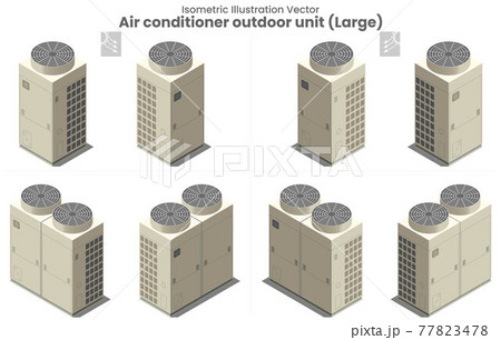 Isometric vector Large Air conditioner VRF Type1  77823478