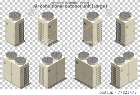 Isometric vector Large Air conditioner VRF Type1  77823478