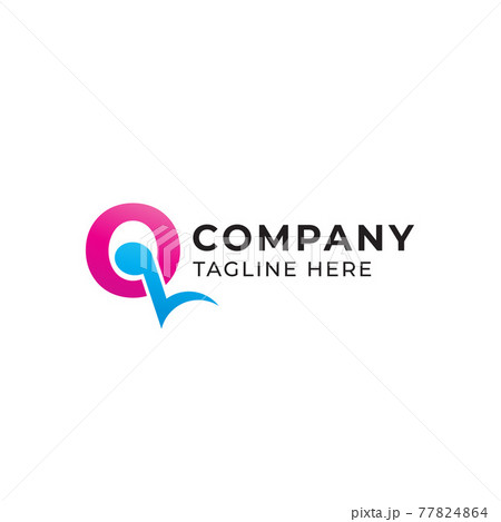 Colorful Letter Q Alphabet Music Logo Design Isolated on White Background. Initial and Musical Note Logo Concept. Monogram Lettermark Logotype. Pink Magenta, Blue Color Theme Colorful Letter Q Alphabet Music Logo Design Isolated on White Background. Initial and Musical Note Logo Concept. Monogram Lettermark Logotype. Pink Magenta, Blue Color Theme 77824864