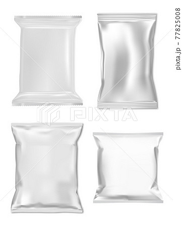 Snack bag mockup. Foil sachet, zipper pouch sample 77825008