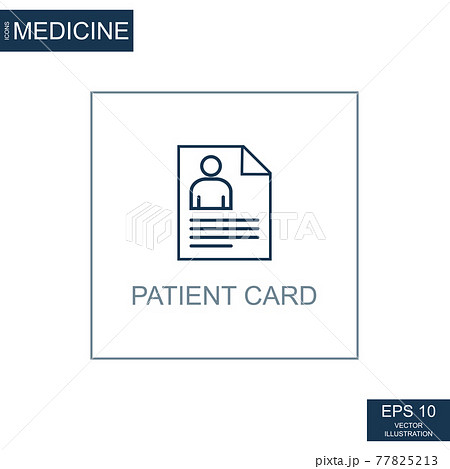 Abstract web icon, science medicine patient card - Vector 77825213