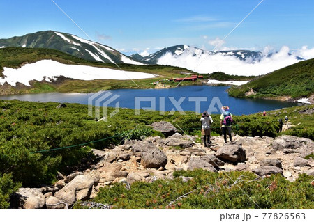 残雪の白馬大池山荘 残雪の白馬大池山荘 77826563