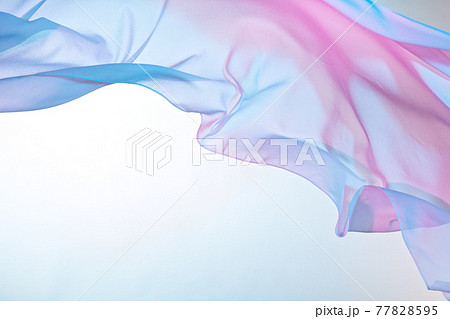 Smooth elegant colorful transparent cloth separated on white background. 77828595