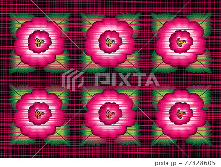 Mexican floral embroidery border seamless pattern, colorful frame native poppy flowers, folk fashion design. Embroidered Traditional Textile Style of Mexico, vector isolated on pink background Mexican floral embroidery border seamless pattern, colorful frame native poppy flowers, folk fashion design. Embroidered Traditional Textile Style of Mexico, vector isolated on pink background 77828605