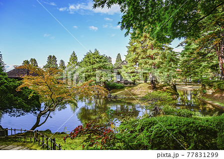国指定名勝　会津松平氏庭園　御薬園（会津若松市） 77831299
