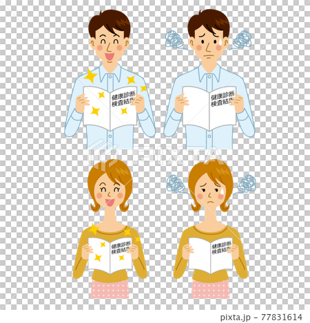 Men and women who see the results of health examinations 77831614