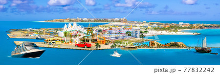 Aruba - Dutch province Oranjestad - Caribbean Island. Aruba - Dutch province Oranjestad - Caribbean Island. 77832242