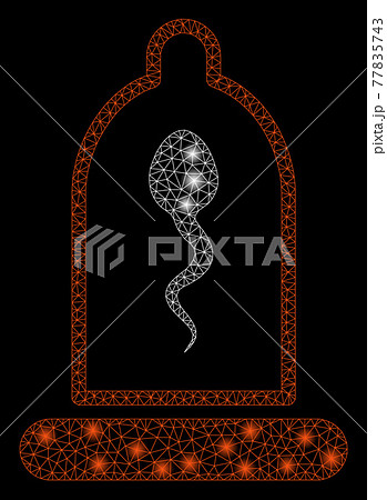Flare Mesh Network Sperm in Condom with Flare Spots Flare Mesh Network Sperm in Condom with Flare Spots 77835743