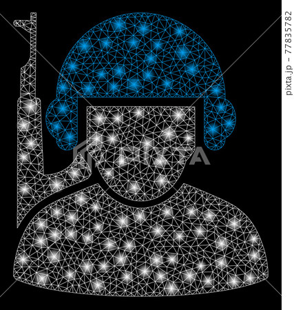 Bright Mesh Carcass Soldier with Flash Spots Bright Mesh Carcass Soldier with Flash Spots 77835782