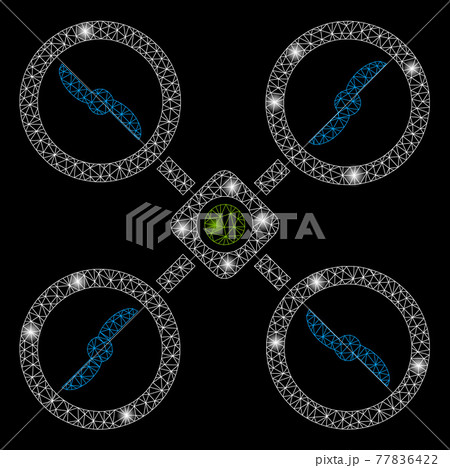 Flare Mesh Network Quadcopter with Flare Spots Flare Mesh Network Quadcopter with Flare Spots 77836422