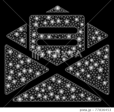 Flare Mesh 2D Open Mail with Flash Spots 77836453