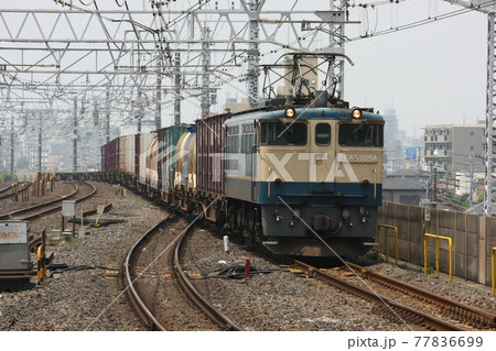EF65-1054牽引貨物列車（総武線市川駅にて） 77836699