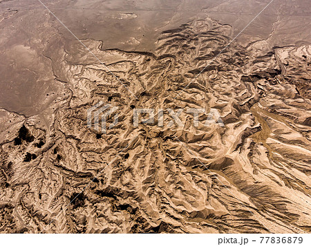 Striped surface from eroded of lava of active crater volcano Striped surface from eroded of lava of active crater volcano 77836879