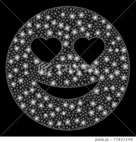 Flare Mesh Wire Frame Love Smiley with Flare Spots 77837249