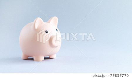 Pink piggy bank saving money concept Pink piggy bank saving money concept 77837770