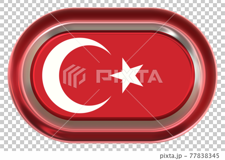 用 3DCG 創建的金屬土耳其國旗 77838345