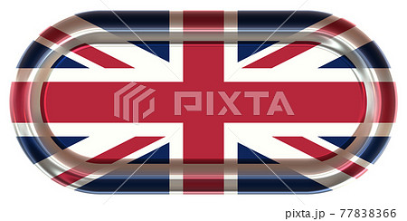 3DCGで作成したメタル製のイギリス国旗 77838366