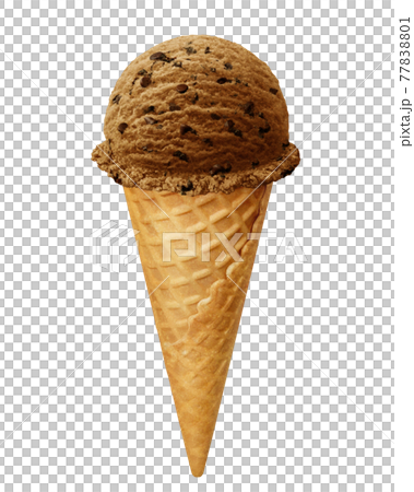 Ice Cream Chocolate Chip Illustration Real Corn Stock Illustration 7701