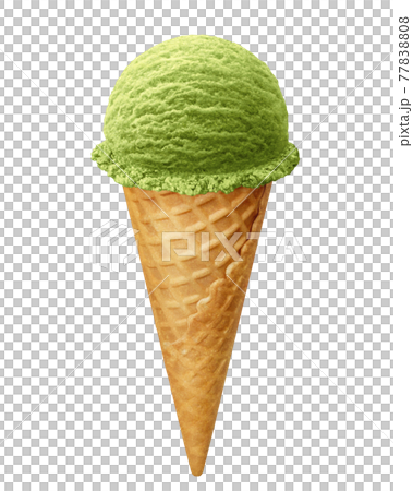 Ice cream matcha illustration real corn 77838808