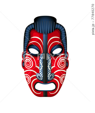 Maori mask 2のイラスト素材 [77840270] - PIXTA