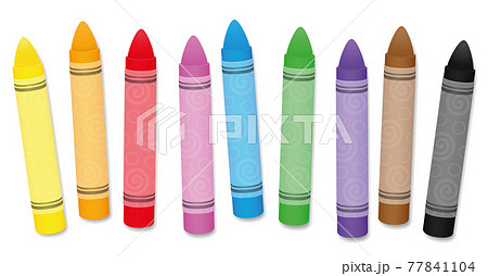 Oil pastel or wax pastel crayons, colorful set. Isolated vector illustration on white background. Oil pastel or wax pastel crayons, colorful set. Isolated vector illustration on white background. 77841104