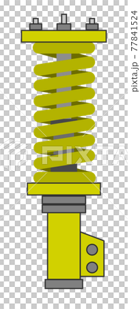 衝撃を和らげるサスペンションの構造イラスト 衝撃を和らげるサスペンションの構造イラスト 77841524