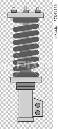 衝撃を和らげるサスペンションの構造イラスト 77841526