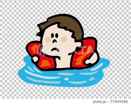 Boy floating on a float Boy floating on a float 77844366