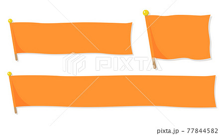 オレンジの旗のテロップベース 77844582
