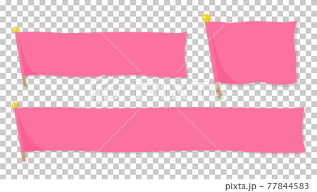 ピンクの旗のテロップベース 77844583