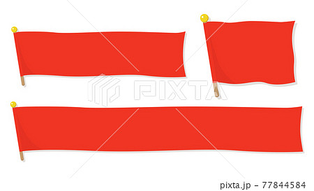 赤い旗のテロップベース 77844584