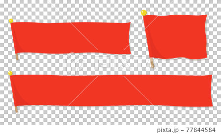 赤い旗のテロップベース 77844584