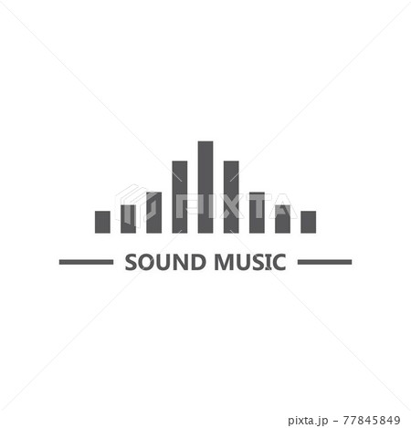 sound wave music logo 77845849