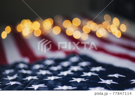 USA Flag with bokeh USA Flag with bokeh 77847114