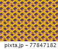 【パターン素材】ハロウィンのお化けカボチャの背景【ベクター】 77847182