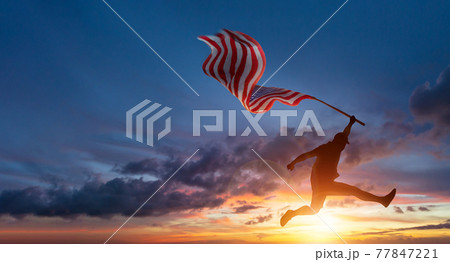 US American flag for USA Memorial day 77847221