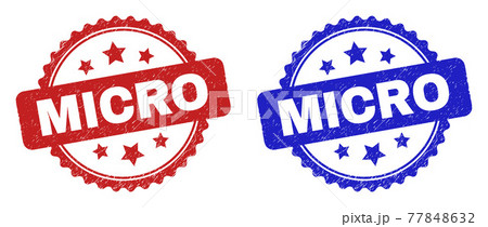 MICRO Rosette Stamp Seals with Grunge Surface 77848632