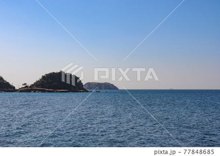 保田港から見た東京湾(千葉県鋸南町) 保田港から見た東京湾(千葉県鋸南町) 77848685