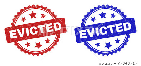 EVICTED Rosette Stamps with Grunge Style EVICTED Rosette Stamps with Grunge Style 77848717