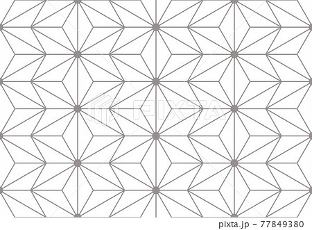 和柄 麻の葉のパターン 線 シームレスな模様 壁紙 包装紙の素材 テキスタイルデザイン のイラスト素材