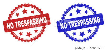 NO TRESPASSING Rosette Watermarks Using Unclean Texture 77849798