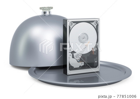 Restaurant cloche with HDD, 3D rendering 77851006