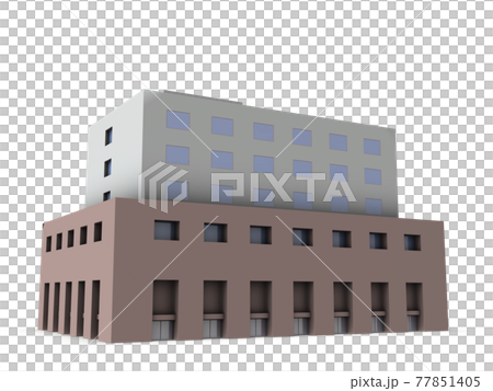 Architectural model of a bank. White background. 3D rendering. Architectural model of a bank. White background. 3D rendering. 77851405